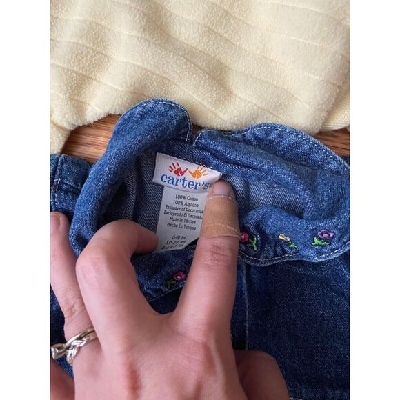 Carter's Baby Girl 6-9 Month Lot Outfits Matching Headband Sleep Sack Vintage - Picture 3 of 9